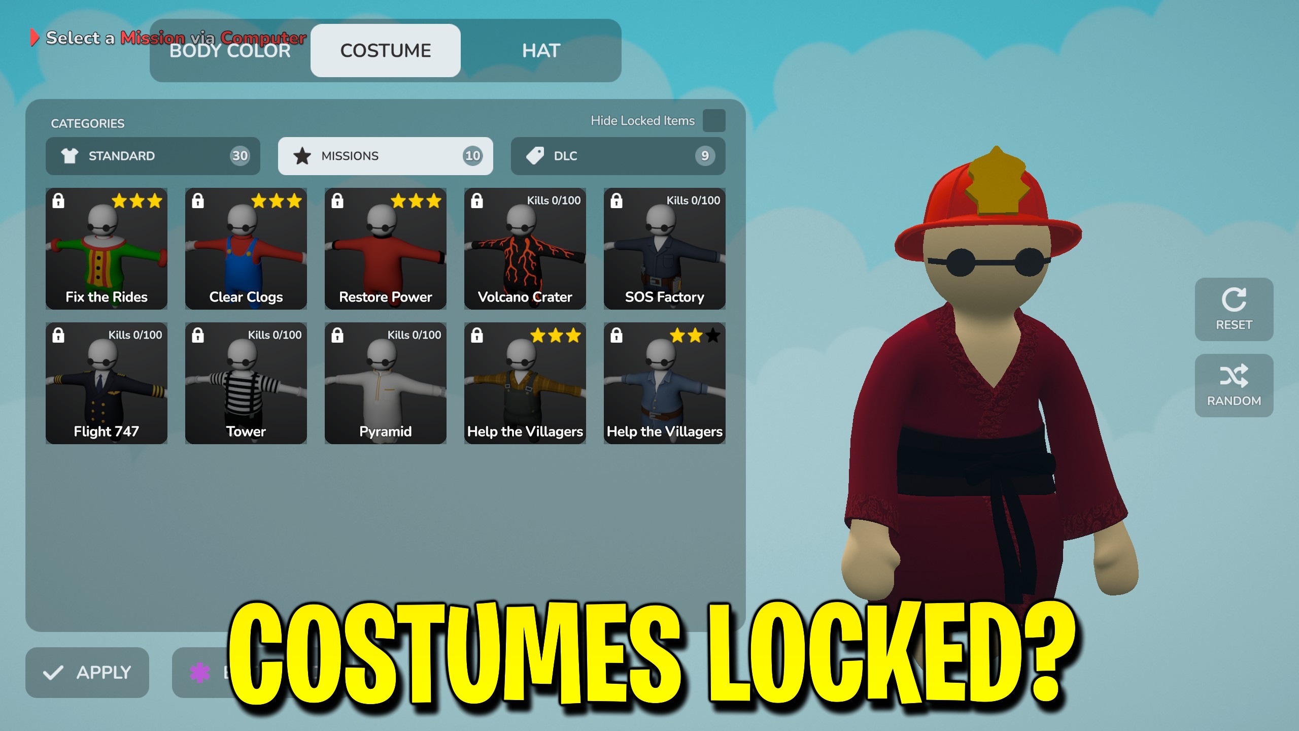 Unlock Outfits